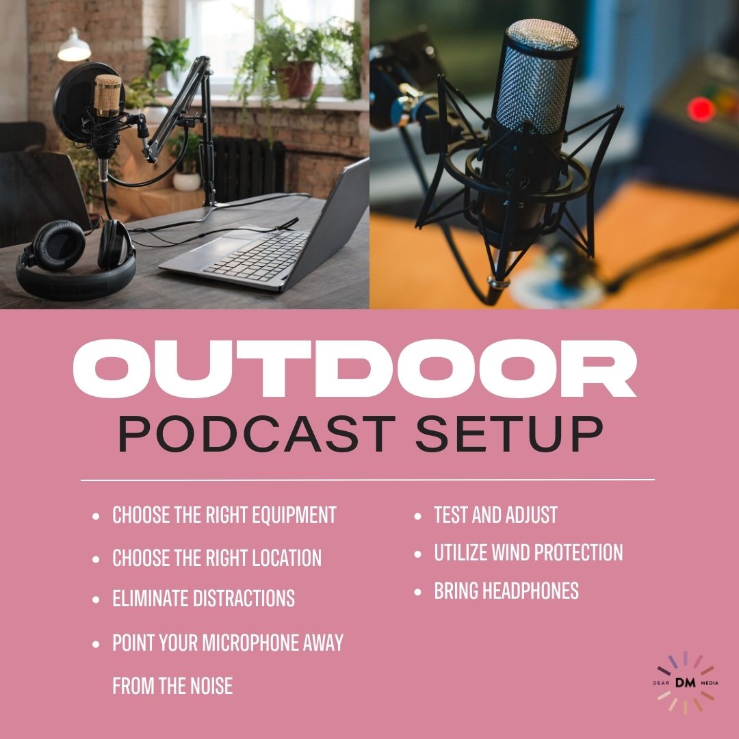 outdoor podcast setup