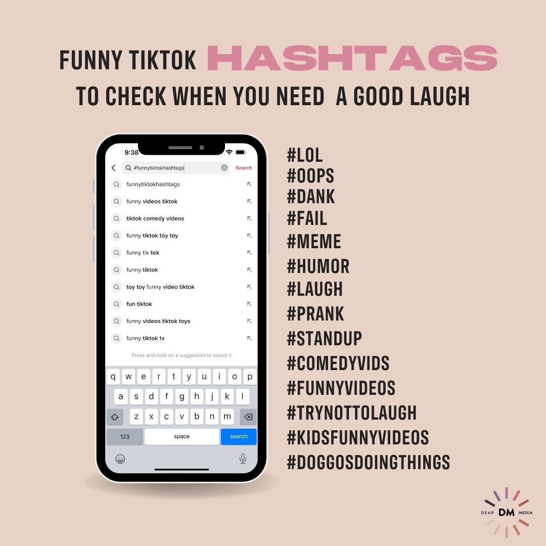 list of funny tiktok hashtags