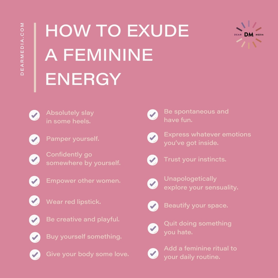 How to Exude Feminine Energy List