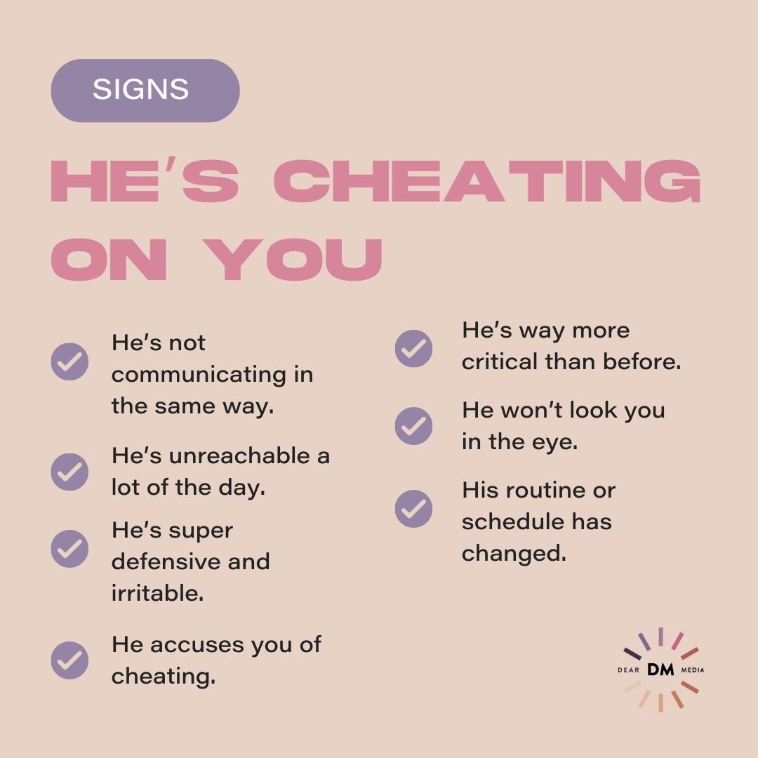 Signs He's Cheating On You List #1