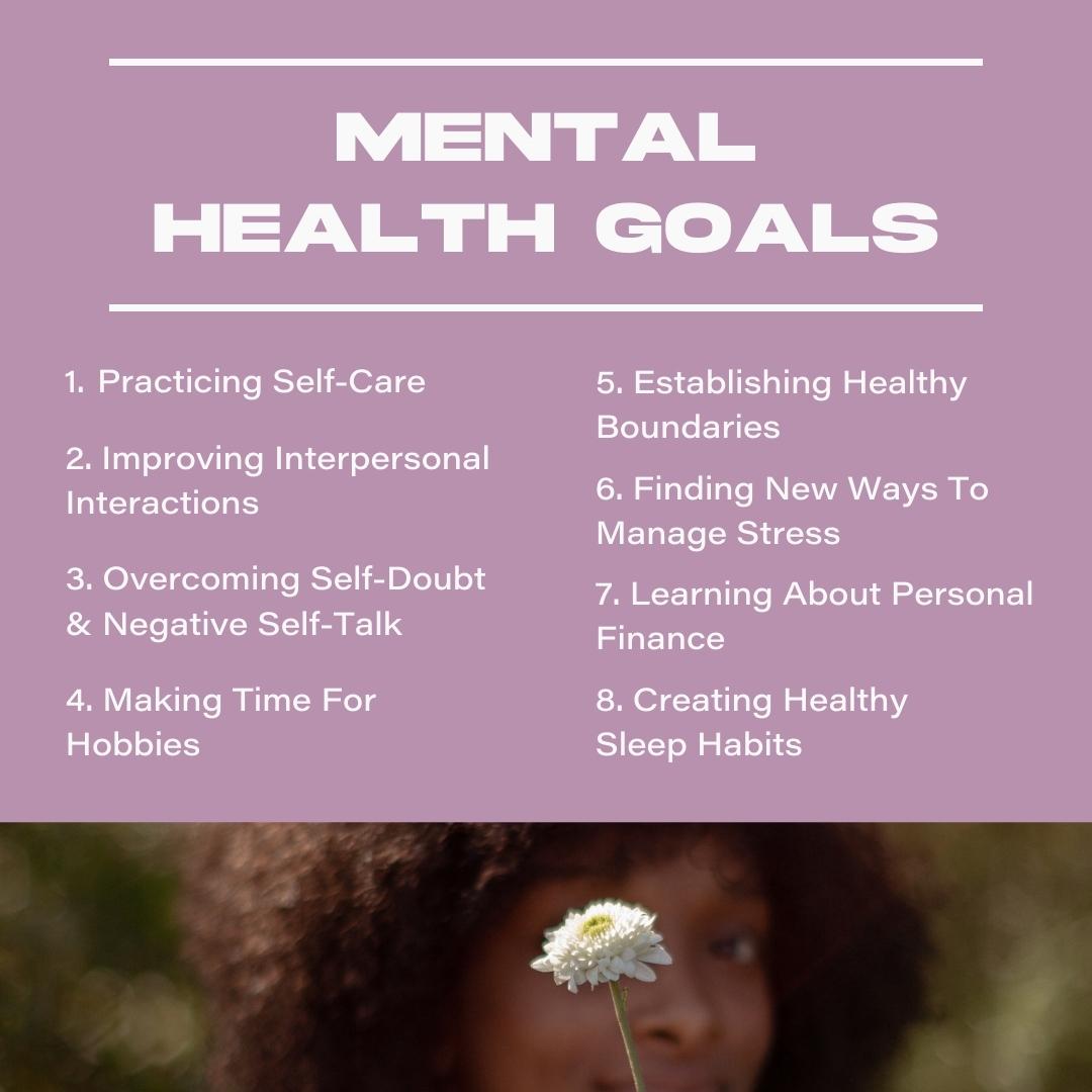 Mental Health Goals list