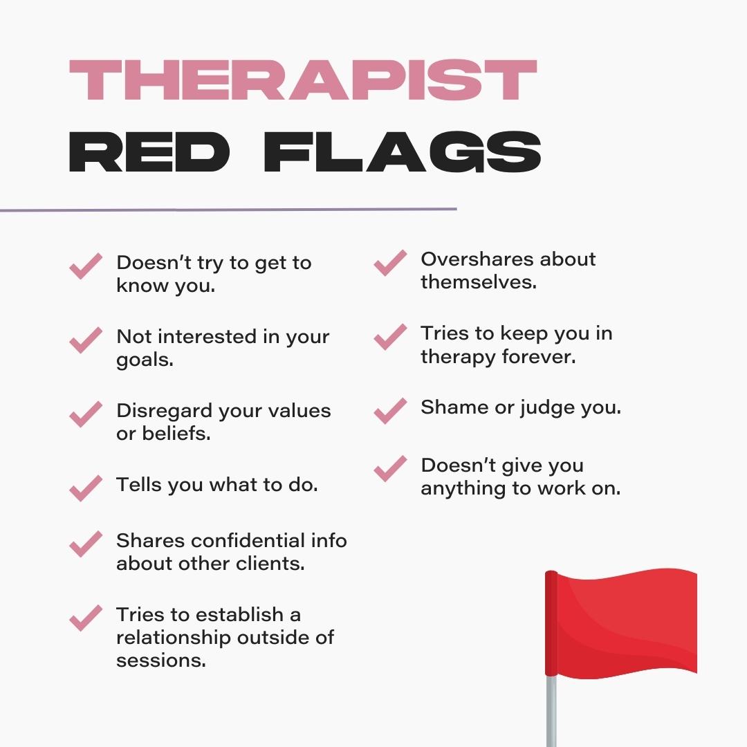 Therapist Red Flags List