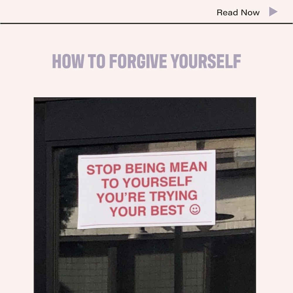 How To Forgive Yourself