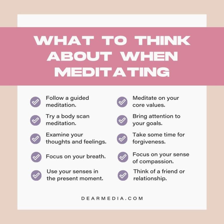 What To Think About When Meditating - Dear Media