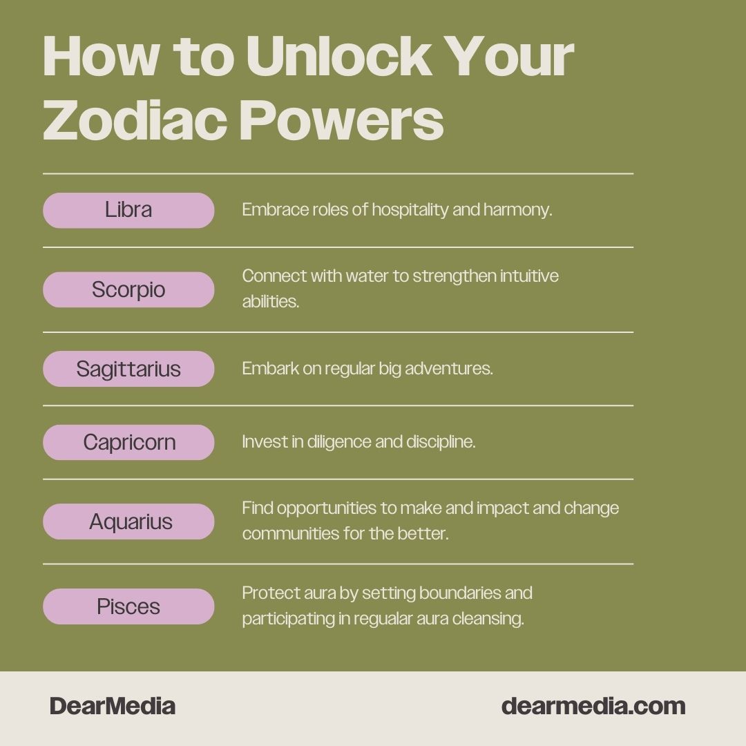 List of ways to unlock your zodiac powers for libra-pisces