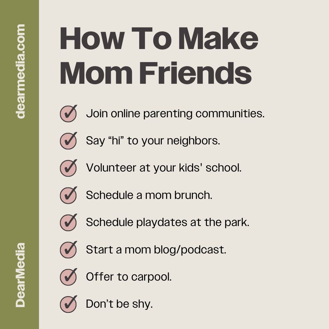 List of ways to make mom friends
