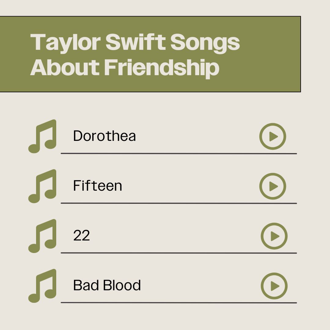 Taylor Swift Songs About Friendship
