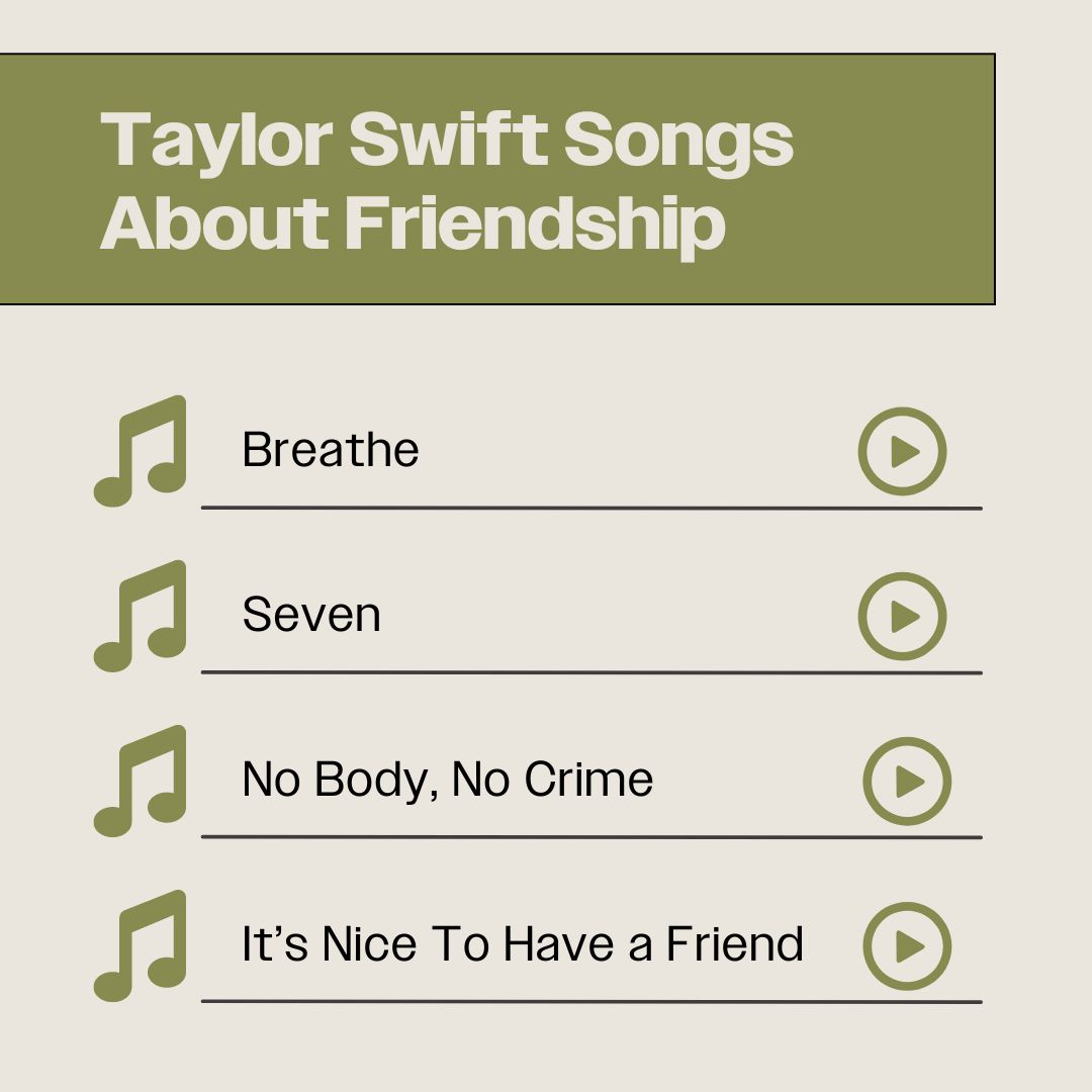 Taylor Swift Songs About Friendship