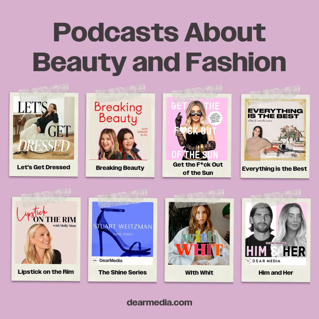 Series of fashion and beauty podcast covers