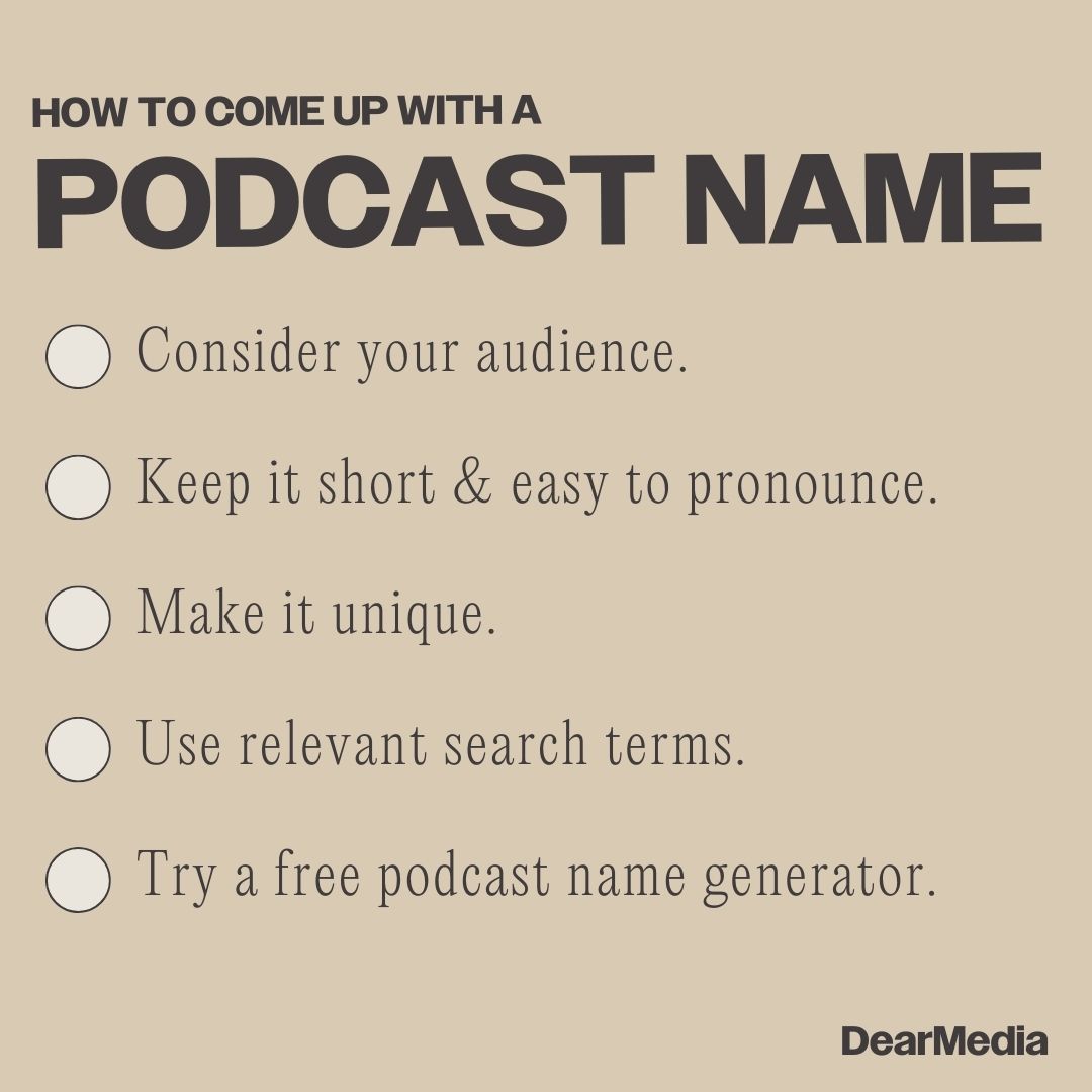 Catchy & Cool: 50+ Ideas For Podcast Names - Dear Media