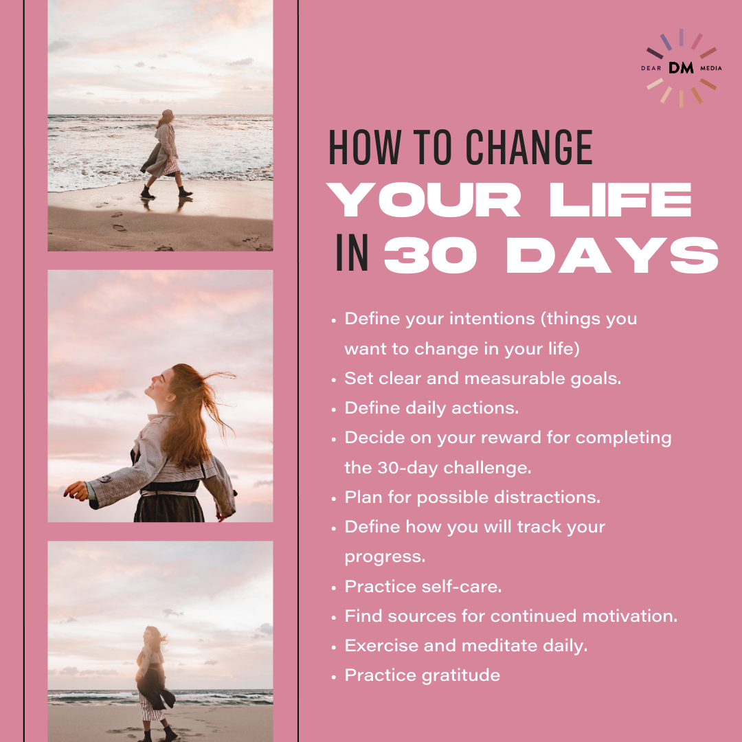 List of Tips for Changing your Life in 30 days