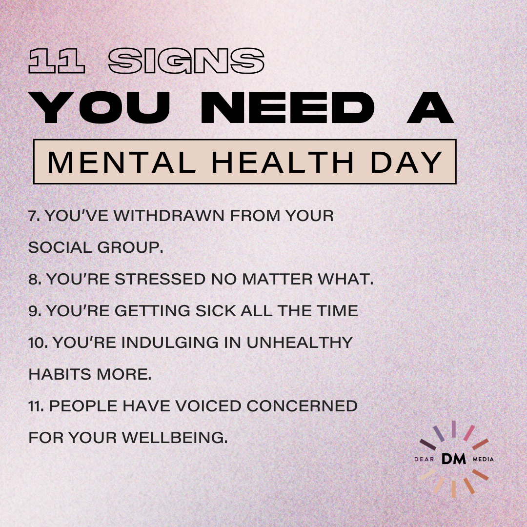 11 Signs You Need a Mental Health Day