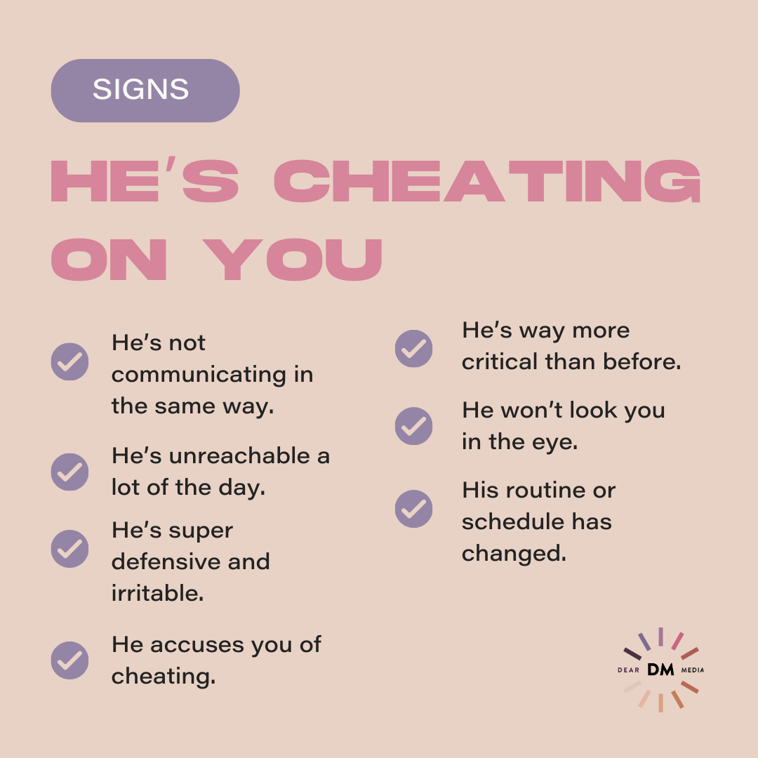 Signs He's Cheating On You List 1