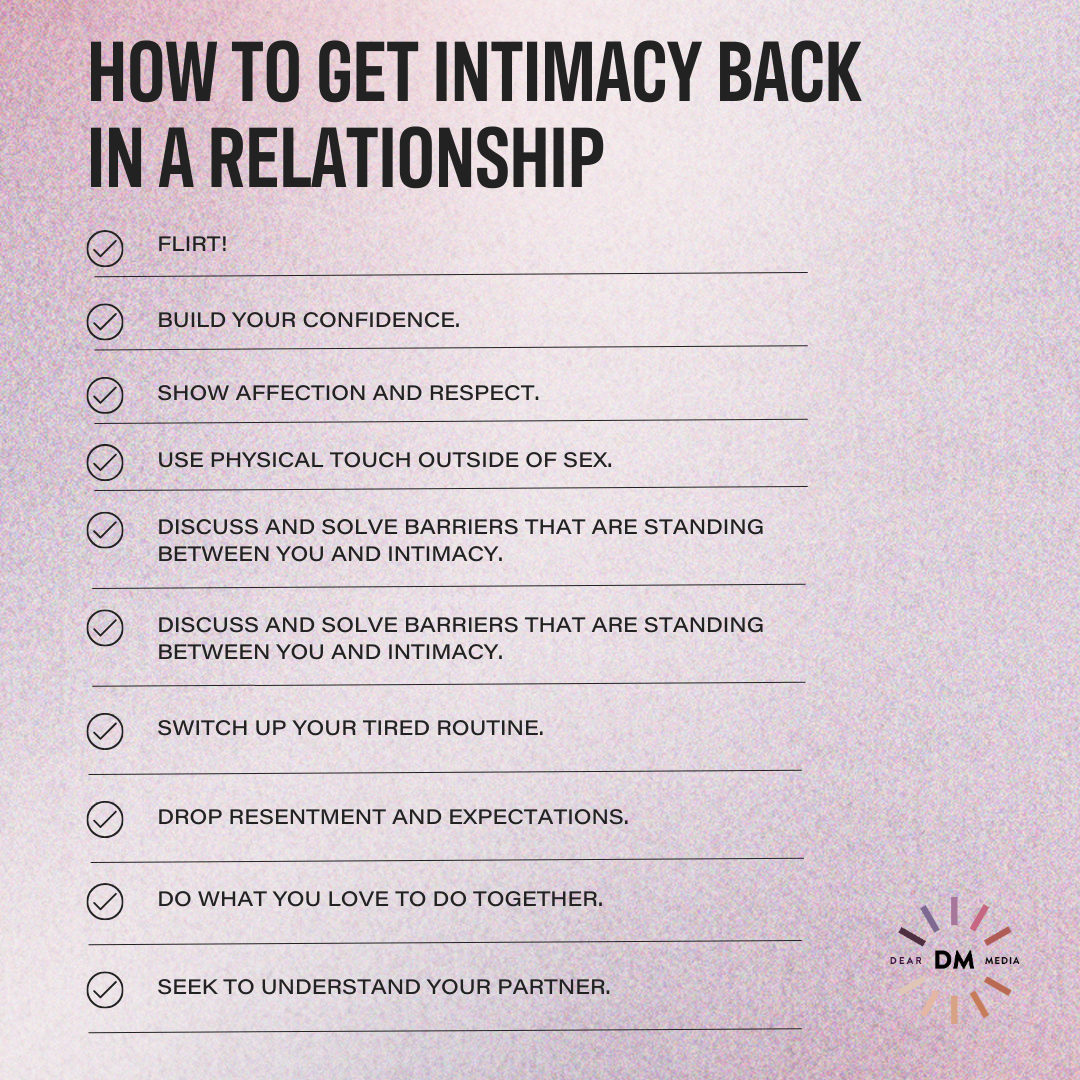 Ways To Get Intimacy Back In A Relationship