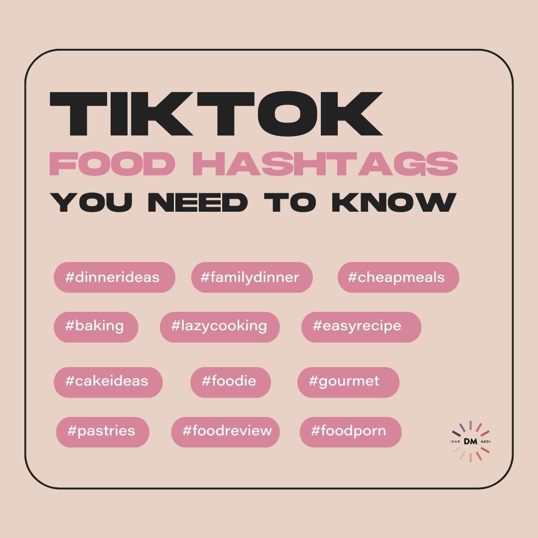 list of the best hashtags on tiktok for food
