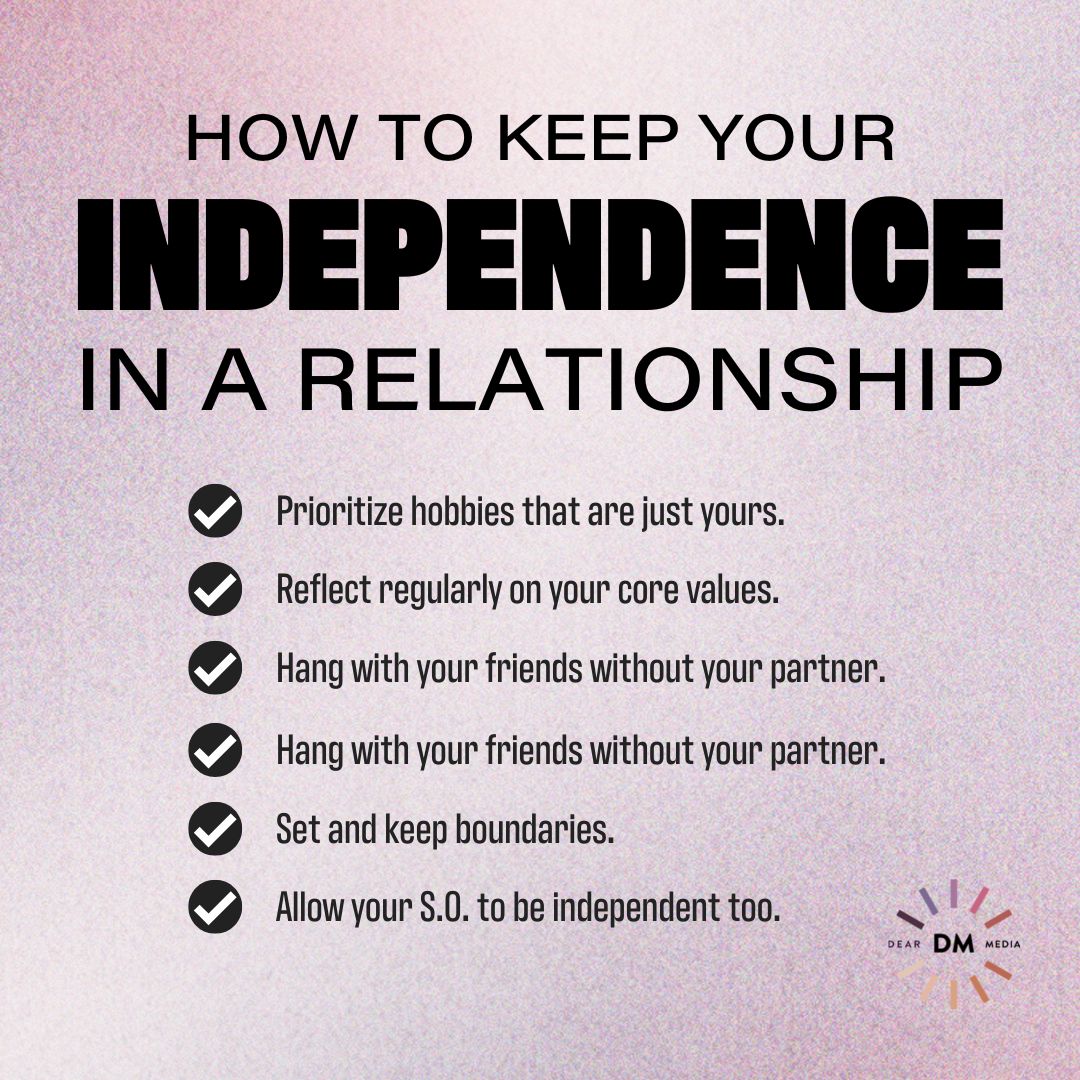 How to keep your independence in a relationship