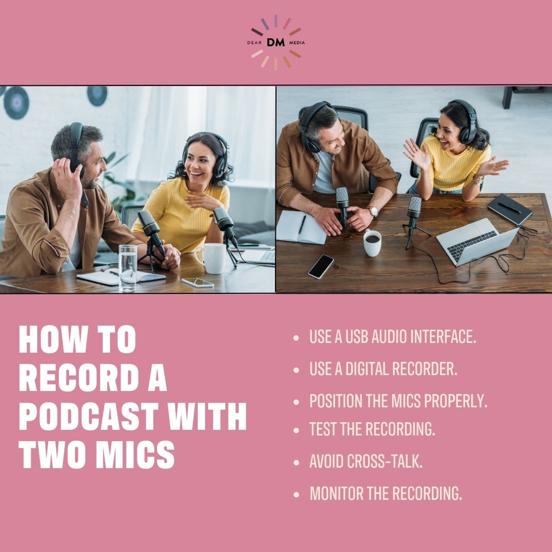 how to record a podcast with two microphones