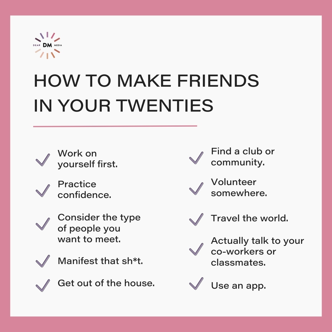 How To Make Friends In Your Twenties List
